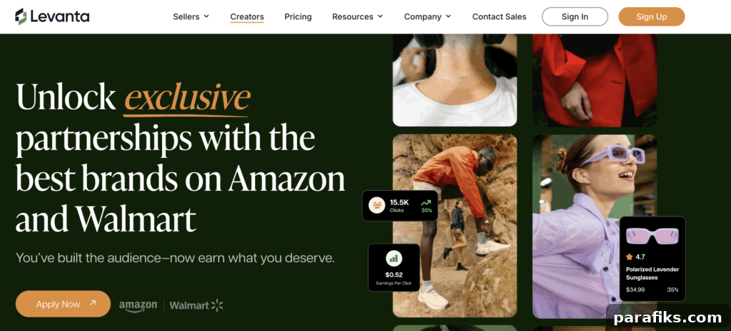 Levanta homepage