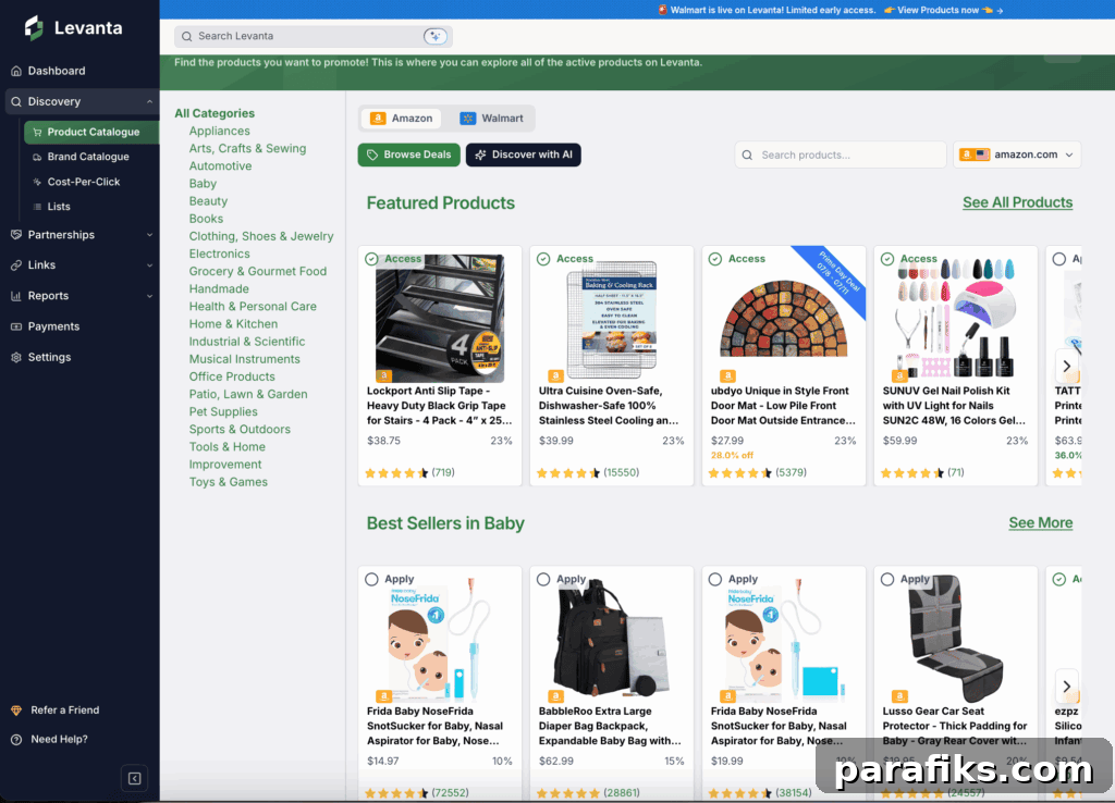 Levanta Product Catalogue