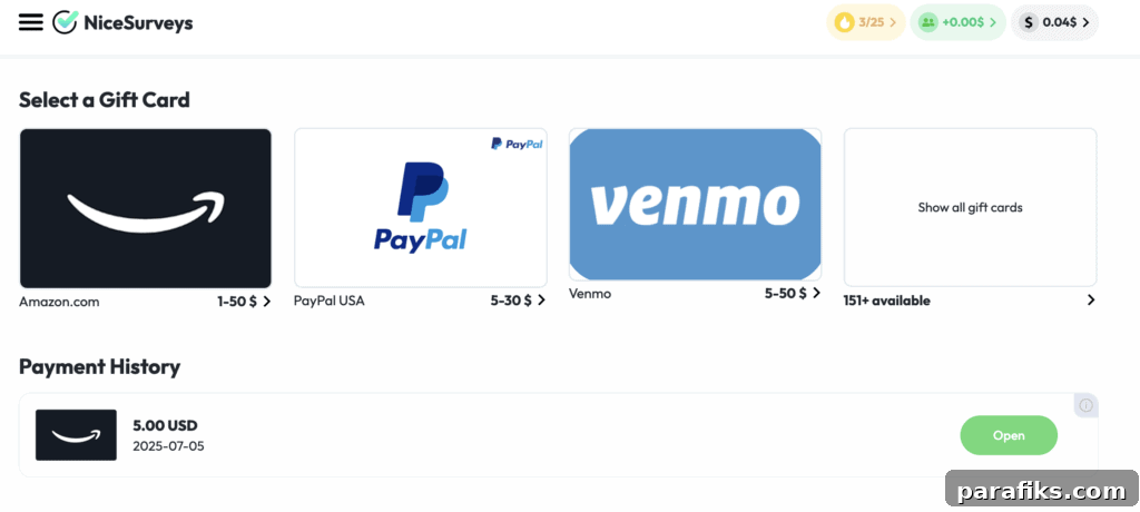 NiceSurveys Review: How I Earned $5 in One Hour 4 Here is my NiceSurveys payout proof.
