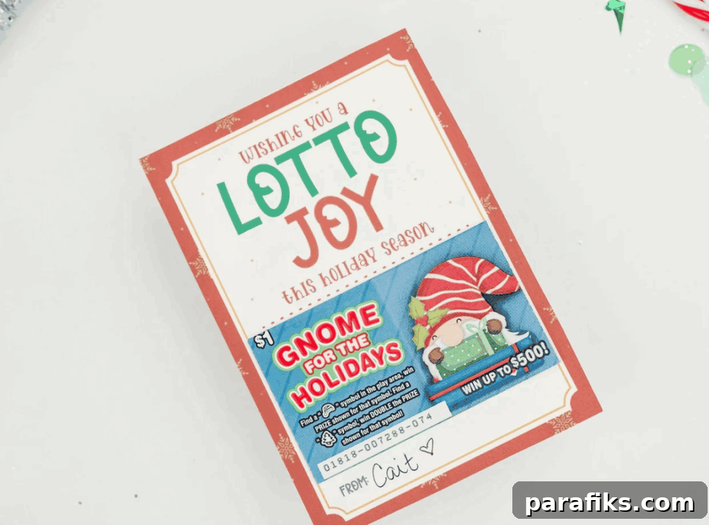 Lotto ticket gift card holders