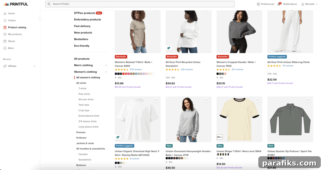 Start a Clothing Brand Side Hustle on Etsy With No Upfront Costs 2 Here’s an example from Printful’s website of clothing you can design and sell.