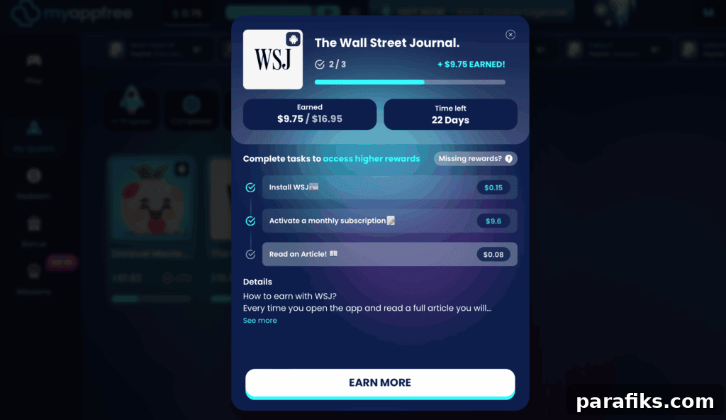MyAppFree Review: How I Made Money From My Phone 4 WSJ task screenshot