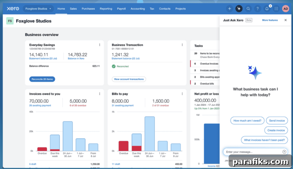 Xero Review: Is It the Right Accounting Software for Small Businesses? 3 Xero dashboard