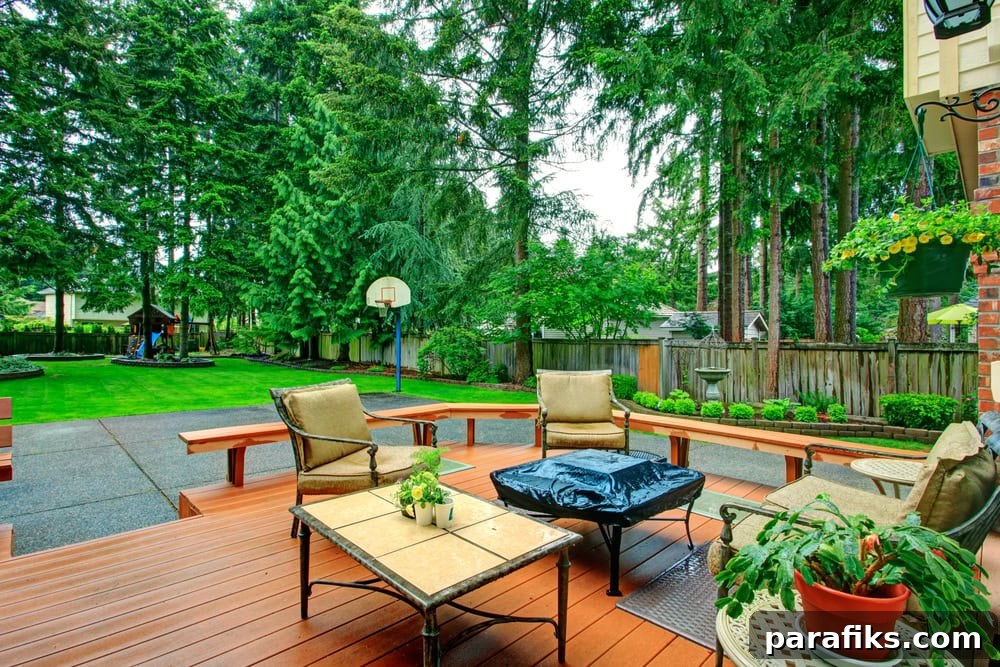 backyard with sitting area and a lot of grass