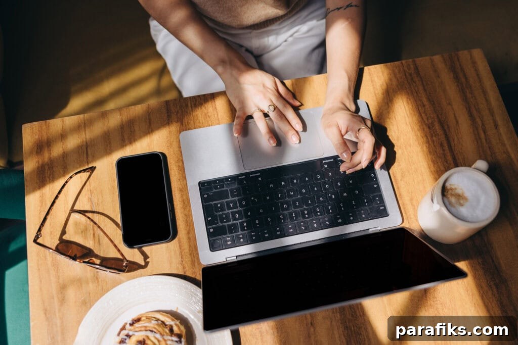 person working on laptop