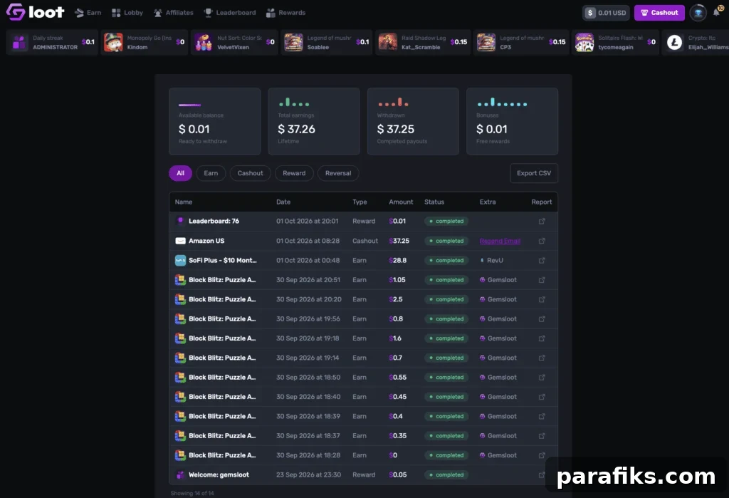 Gemsloot Review: Made $37.25 From One Game and an Offer 5 Gemsloot withdrawal and earnings proof